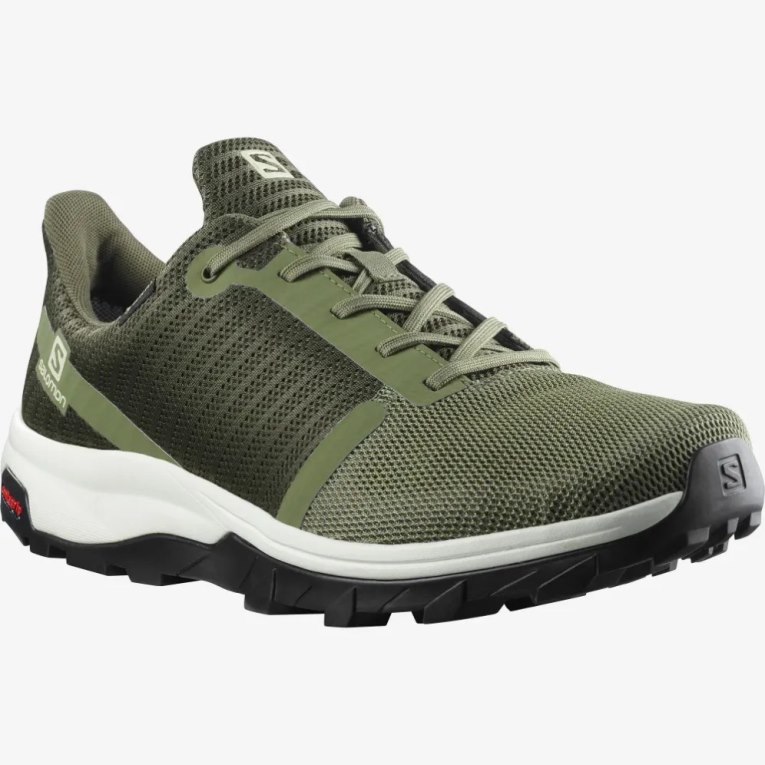 Tenis Senderismo Salomon Outbound Prism GTX Hombre Verde Oliva | MX YHFA625